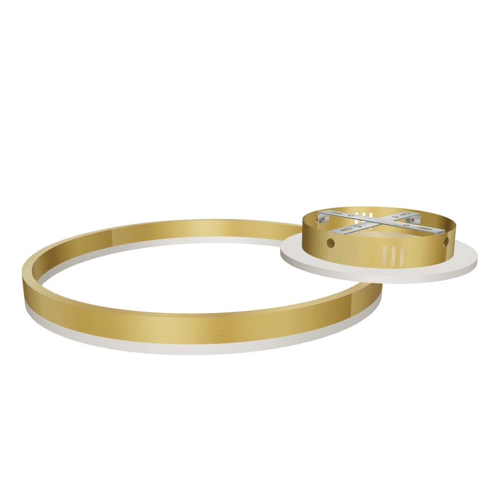 LÁMPARA DÚO TECHO/PARED KORE GOLD LED + CONTROL REMOTO