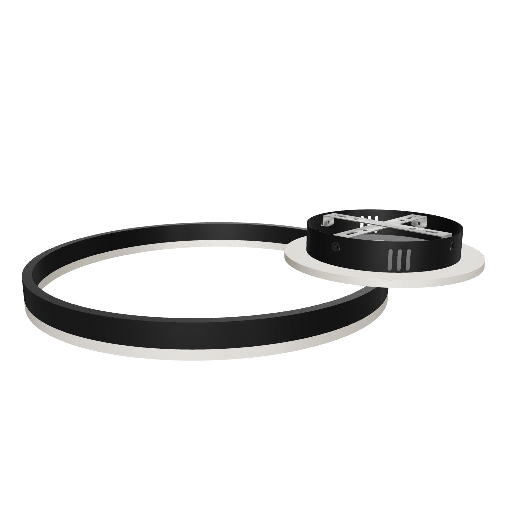 LÁMPARA DE TECHO MADRID BLACK LED 45W + CONTROL REMOTO