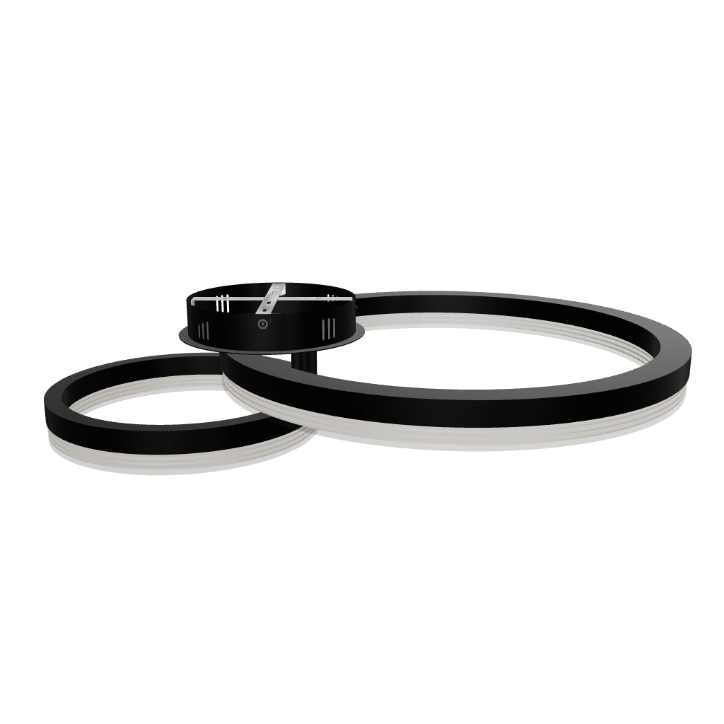 LÁMPARA DE TECHO KRISTAL BLACK LED XL + CONTROL REMOTO