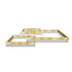LÁMPARA DE TECHO AURA QUADRATA GOLD LED + CONTROL REMOTO