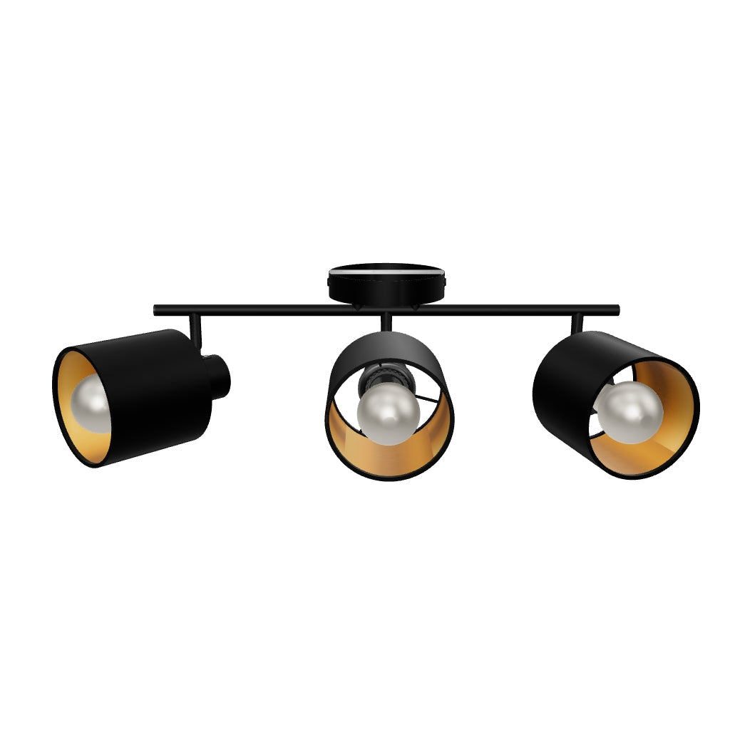 LÁMPARA DE TECHO GRACIELA BLACK AND GOLD - SIN FOCO