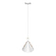 LÁMPARA COLGANTE CAMPANA DE ALUMINIO VERÓNICA WHITE / SIN FOCO