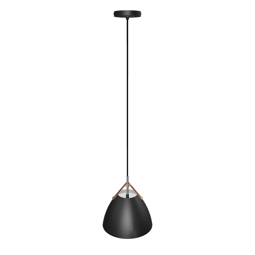 LÁMPARA COLGANTE CAMPANA DE ALUMINIO NAGOYA BLACK / SIN FOCO