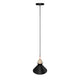 LÁMPARA COLGANTE CAMPANA DE ALUMINIO LUISA BLACK AND WOOD / SIN FOCO