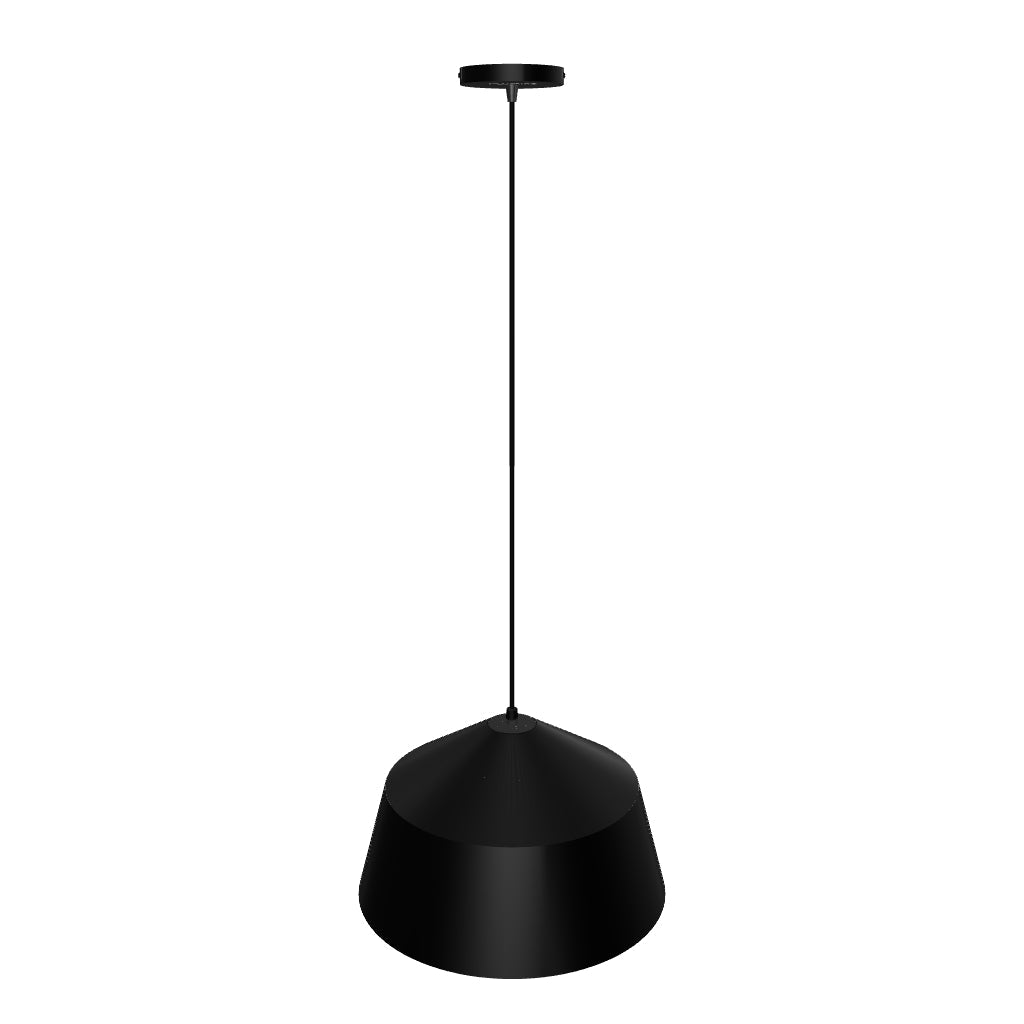 LÁMPARA COLGANTE CAMPANA DE ALUMINIO VALERIA BLACK / SIN FOCO