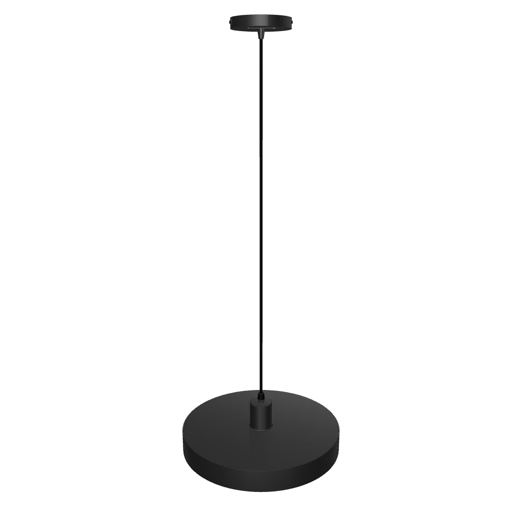 LÁMPARA COLGANTE CAMPANA DE ALUMINIO STANFORD BLACK / SIN FOCO