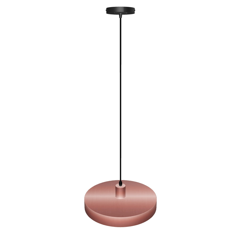 LÁMPARA COLGANTE CAMPANA DE ALUMINIO STANFORD GOLD ROSE / SIN FOCO