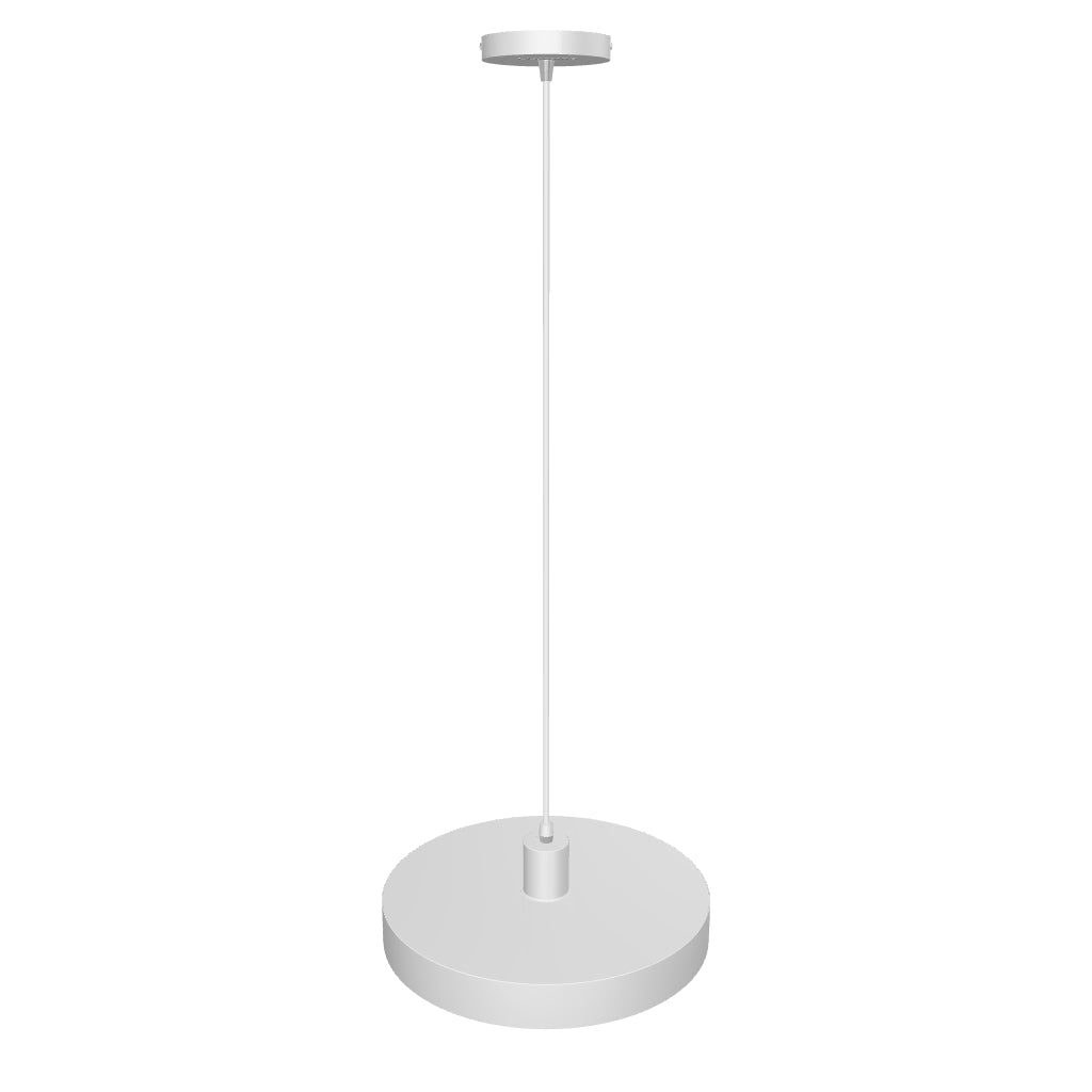 LÁMPARA COLGANTE CAMPANA DE ALUMINIO STANFORD WHITE / SIN FOCO