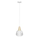 LÁMPARA COLGANTE CAMPANA DE ALUMINIO CALIFORNIA WHITE AND WOOD / SIN FOCO