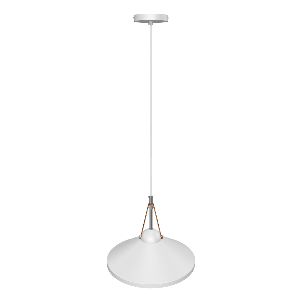 LÁMPARA COLGANTE CAMPANA DE ALUMINIO COLUMBIA WHITE / SIN FOCO