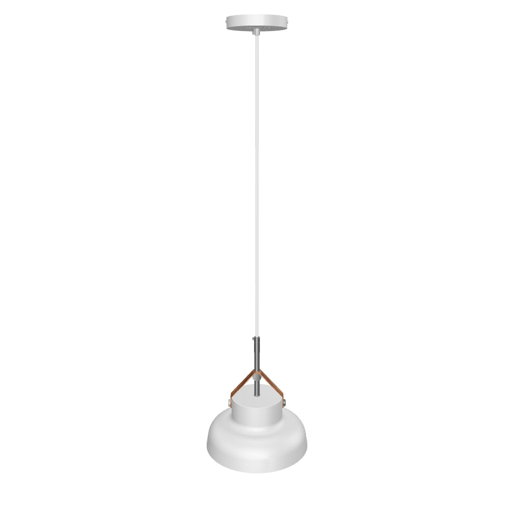 LÁMPARA COLGANTE CAMPANA DE ALUMINIO TORONTO WHITE / SIN FOCO