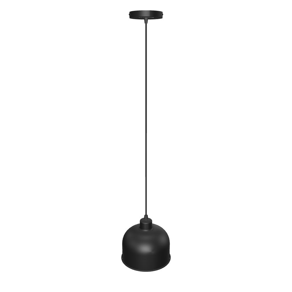 LÁMPARA COLGANTE CAMPANA DE ALUMINIO ZURICH BLACK / SIN FOCO