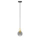 LÁMPARA COLGANTE CAMPANA DE VIDRIO DELIA LUX BRONZE / SIN FOCO