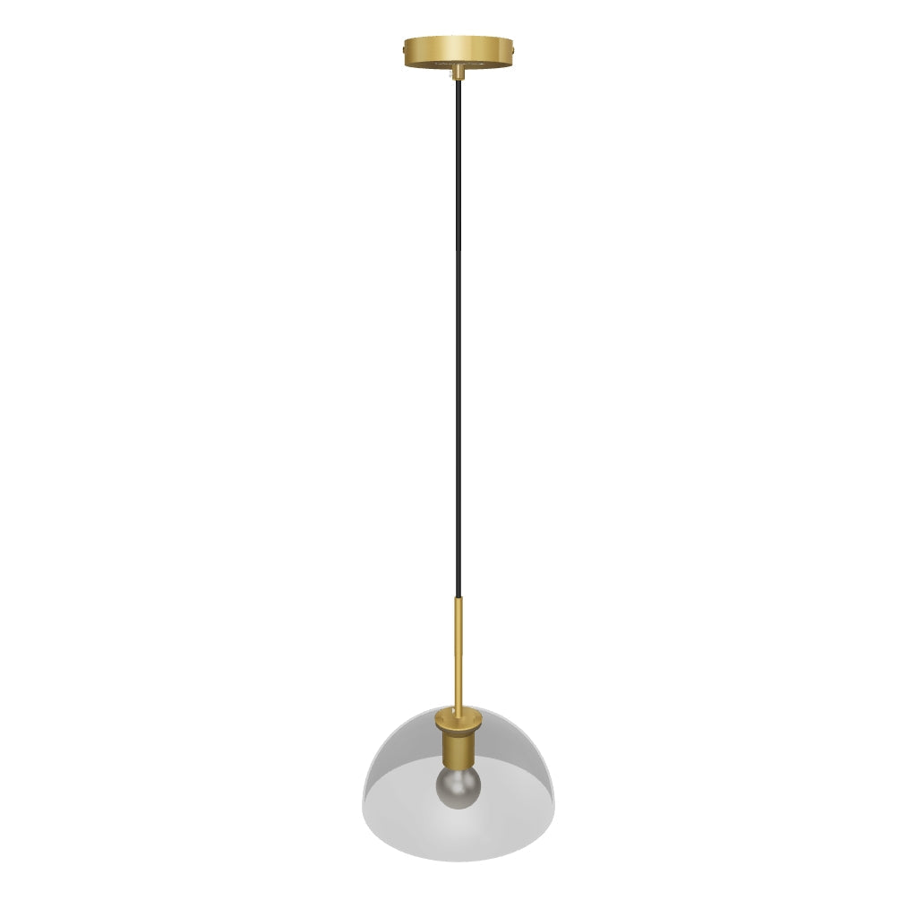 LÁMPARA COLGANTE CAMPANA DE VIDRIO SUKI LUX BRONZE / SIN FOCO
