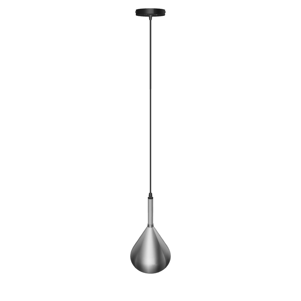 LÁMPARA COLGANTE DE VIDRIO SERENA SILVER / SIN FOCO