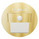 SPOT LUZ GUÍA DE PASO FERNANDA LED ASIMÉTRICO 3W CIRCULAR DORADO CON SENSOR DE MOVIMIENTO LUZ CÁLIDA