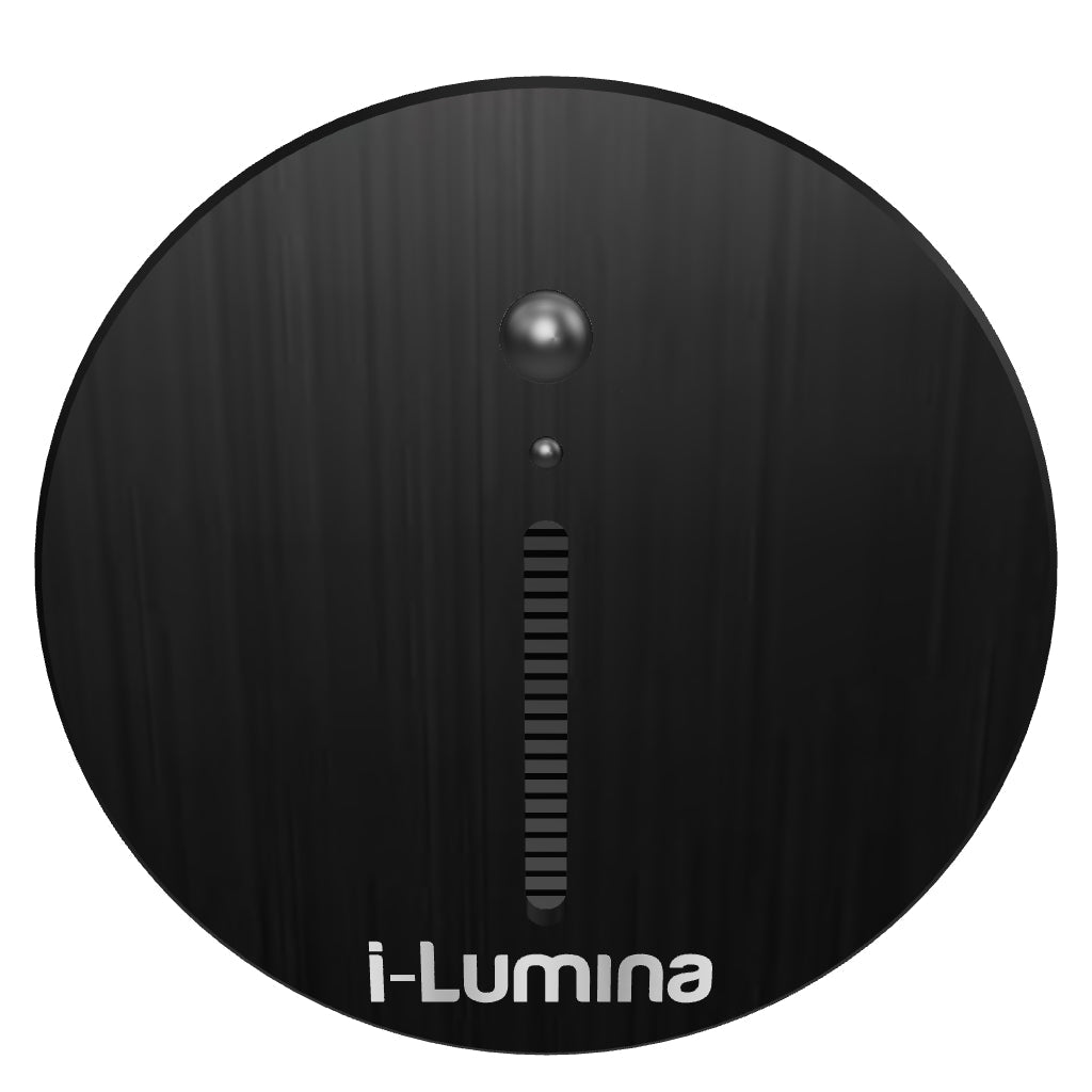SPOT LUZ GUÍA DE PASO MARLENE LED ASIMÉTRICO 3W CIRCULAR NEGRO CON SENSOR DE MOVIMIENTO LUZ CÁLIDA