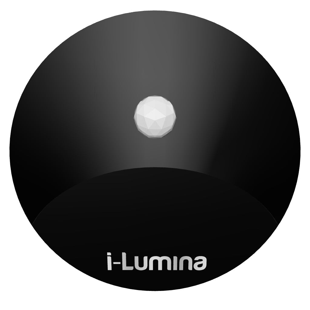 SPOT LUZ GUÍA DE PASO RAQUEL LED ASIMÉTRICO 3W CIRCULAR NEGRO CON SENSOR DE MOVIMIENTO LUZ CÁLIDA