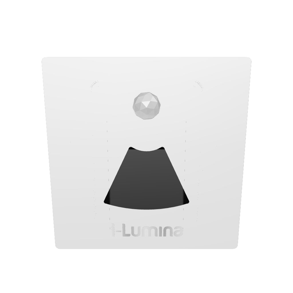 SPOT LUZ GUÍA DE PASO MARCELA LED ASIMÉTRICO 3W CUADRADO BLANCO CON SENSOR DE MOVIMIENTO LUZ CÁLIDA