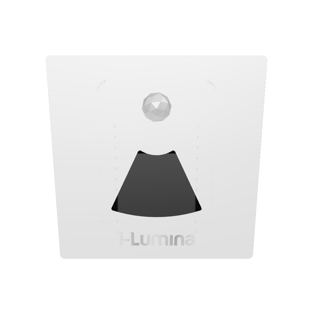 SPOT LUZ GUÍA DE PASO MARCELA LED ASIMÉTRICO 3W CUADRADO BLANCO CON SENSOR DE MOVIMIENTO LUZ CÁLIDA