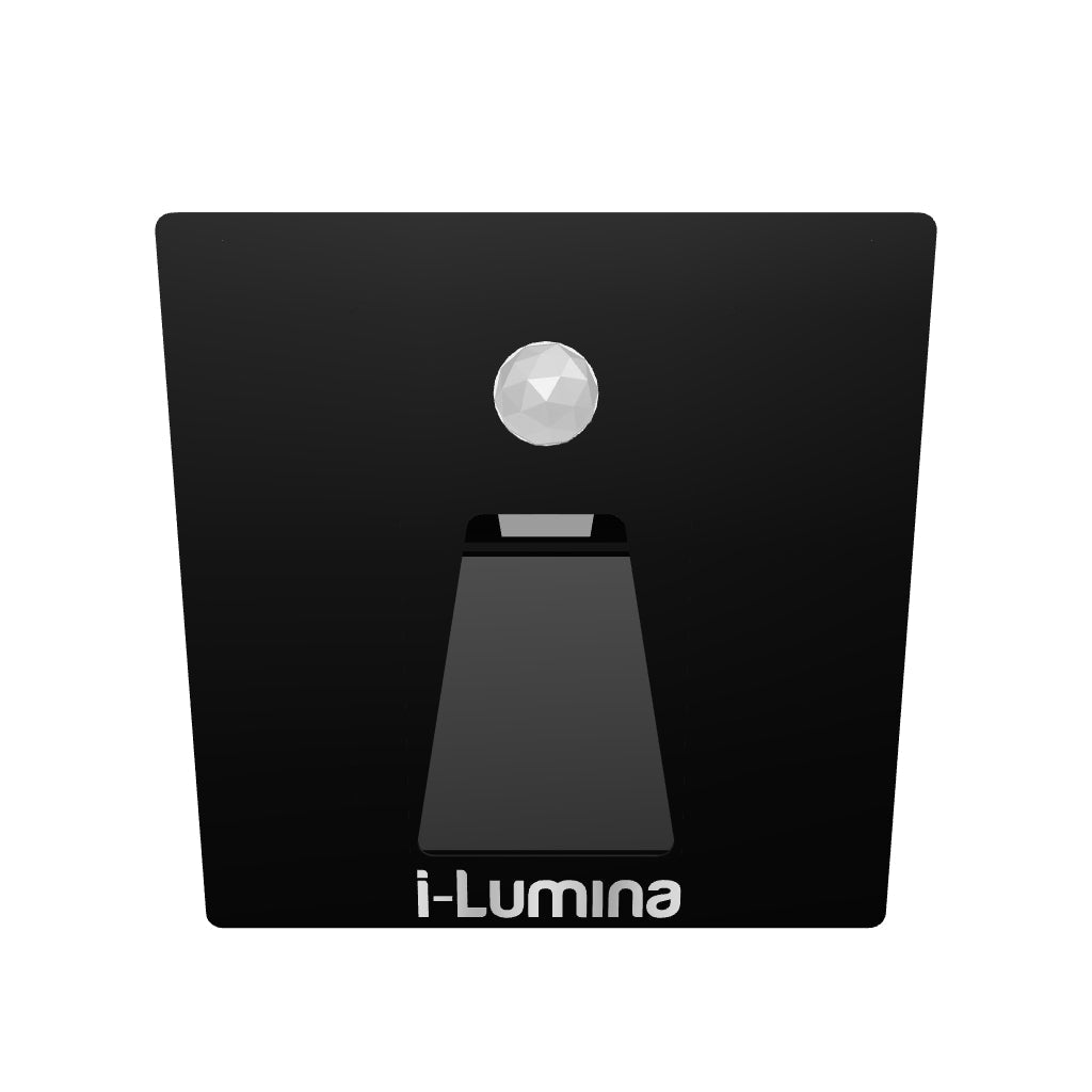 SPOT LUZ GUÍA DE PASO LETICIA LED ASIMÉTRICO 3W CUADRADO NEGRO CON SENSOR DE MOVIMIENTO LUZ CÁLIDA