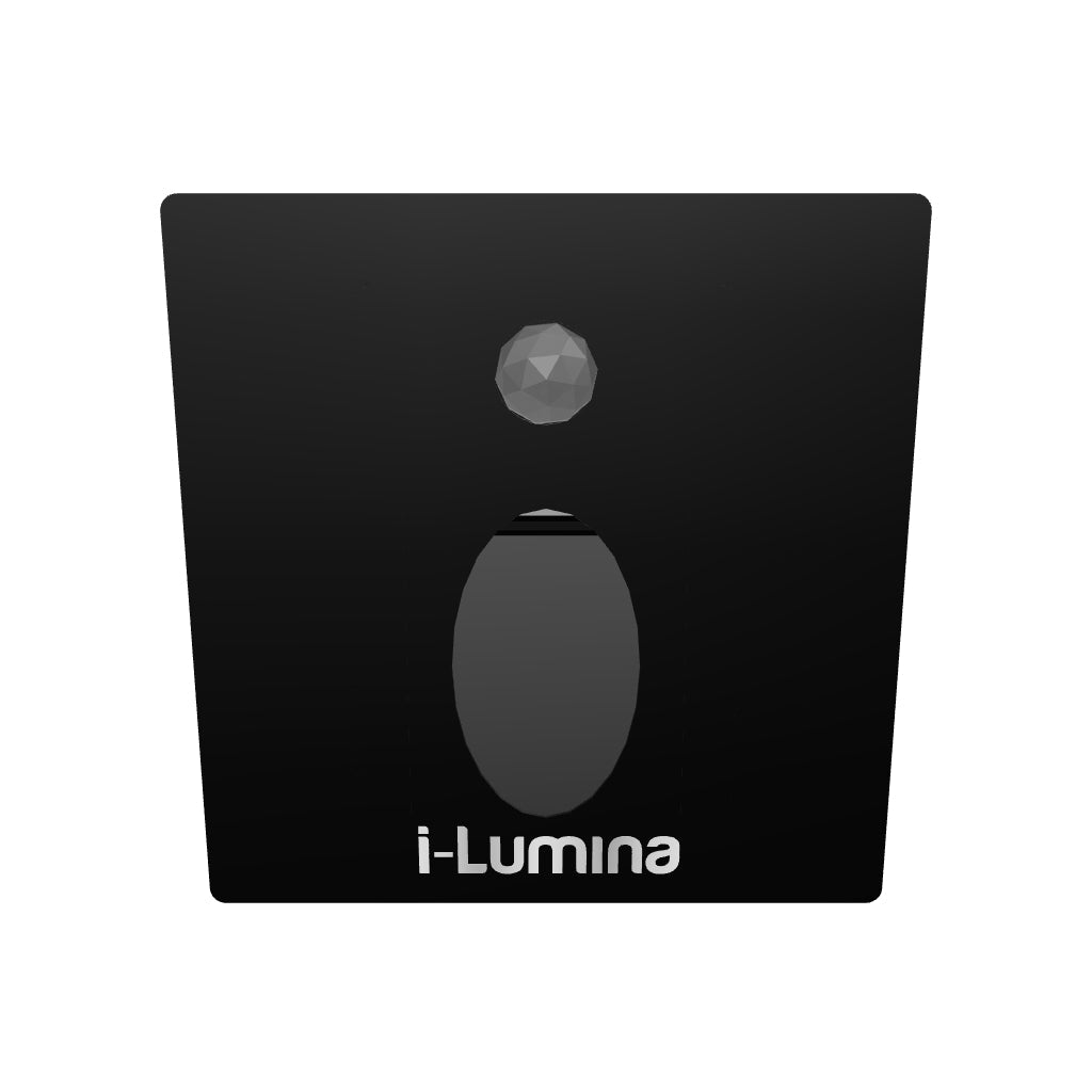 SPOT LUZ GUÍA DE PASO LORENA LED ASIMÉTRICO 3W CUADRADO NEGRO CON SENSOR DE MOVIMIENTO LUZ CÁLIDA