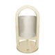 LÁMPARA DE MESA DE MADERA LANA + FOCO LED ÁMBAR G45 4W LUZ CÁLIDA
