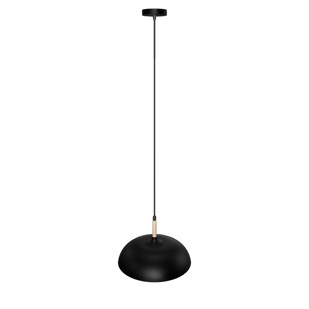 LÁMPARA COLGANTE DE ALUMINIO CELESTINA BLACK + FOCO LED ESFERA G95 12W LUZ CÁLIDA