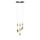 LÁMPARA COLGANTE PREMIUM BAHAMAS BLACK AND GOLD LED + CONTROL REMOTO