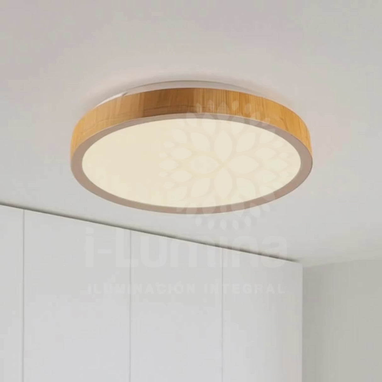 LÁMPARA DE TECHO DELIA LED WOOD 30W + CONTROL REMOTO