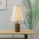 LÁMPARA DE MESA DE MADERA BELLA + FOCO LED 12W LUZ CÁLIDA