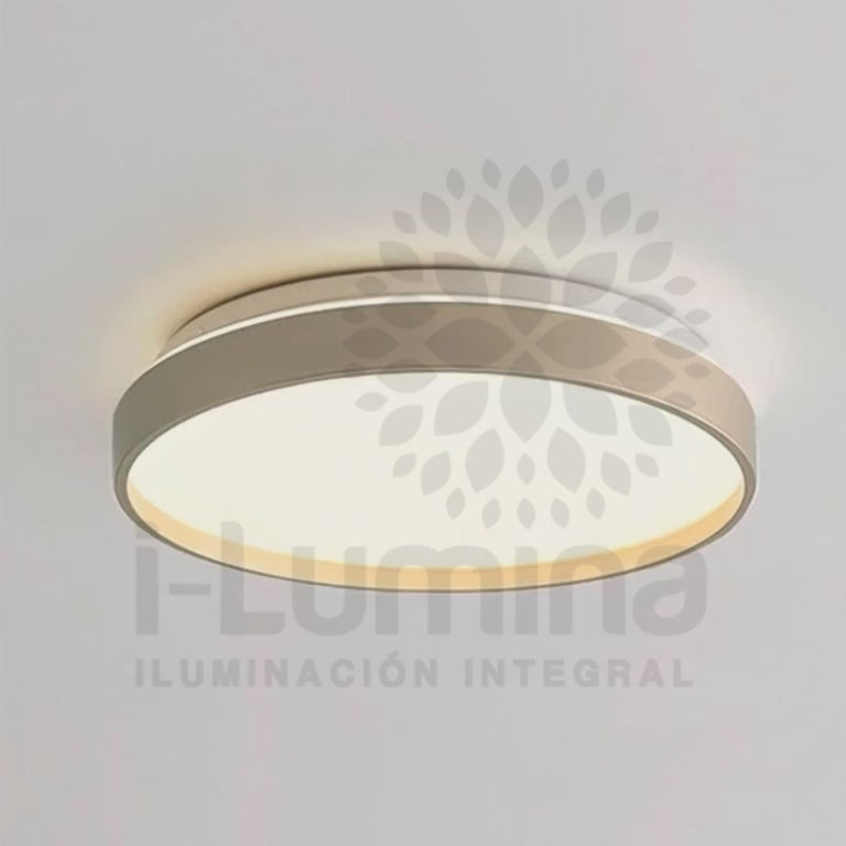 LÁMPARA DE TECHO VALENTINA LED CHAMPAGNE 30W + CONTROL REMOTO