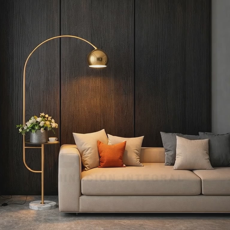 LÁMPARA DE PIE LUXURY GOLD LED - SIN FOCO