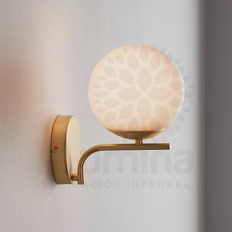 LÁMPARA DE PARED INTERIOR MICAELA GOLD LED / SIN FOCO