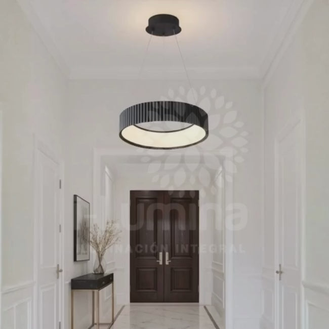 LÁMPARA COLGANTE BARBARA LED BLACK 56W  + CONTROL REMOTO