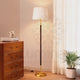 LÁMPARA DE PIE JESSICA GOLD AND DARK NOGAL - SIN FOCO