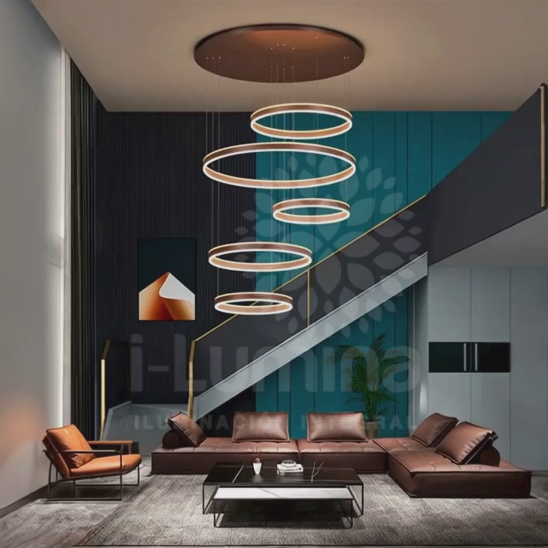 LÁMPARA COLGANTE FORTUNA COFFEE LED + CONTROL REMOTO