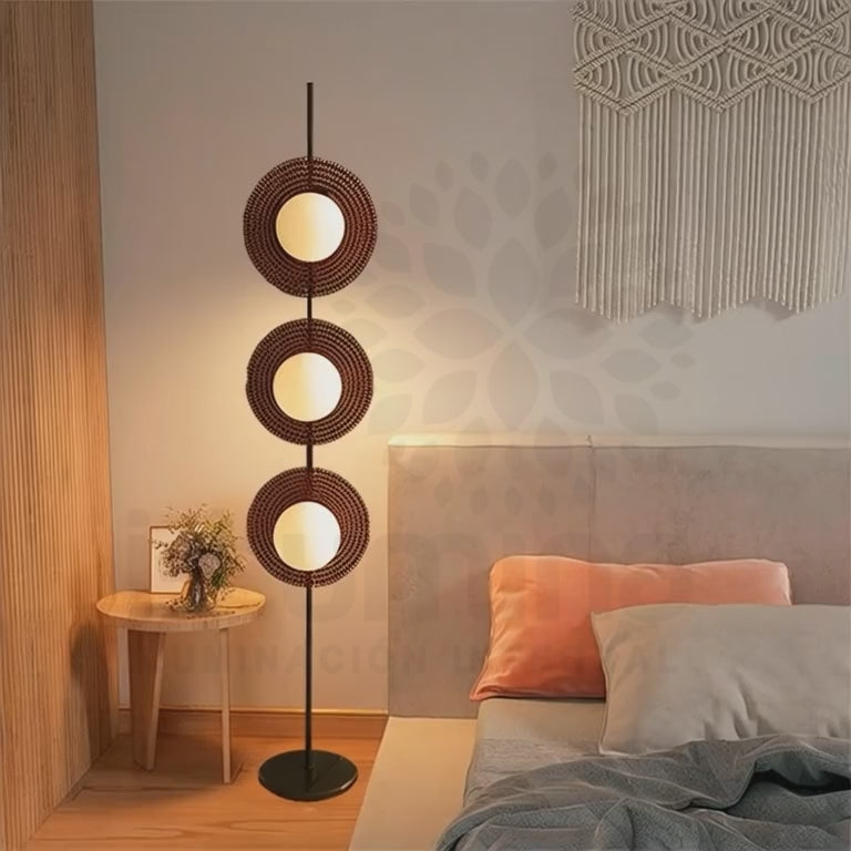 LÁMPARA DE PIE KARINA BOHO-CHIC LED / SIN FOCO
