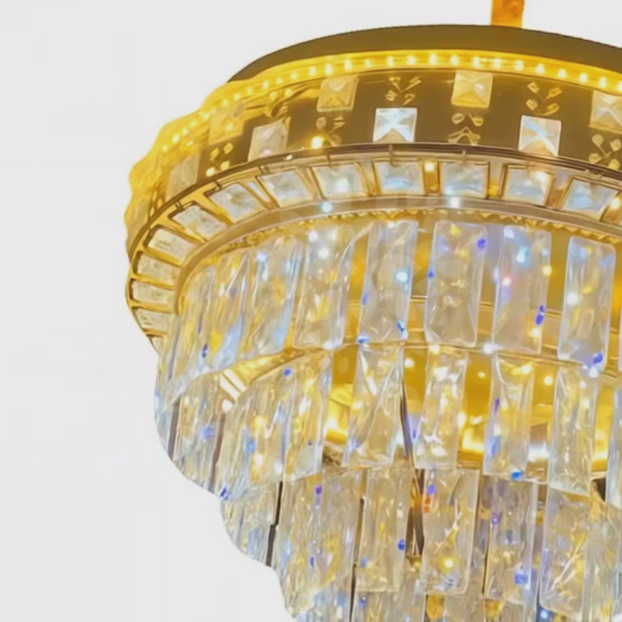 LÁMPARA COLGANTE LED MAYSA KRYSTAL GOLD