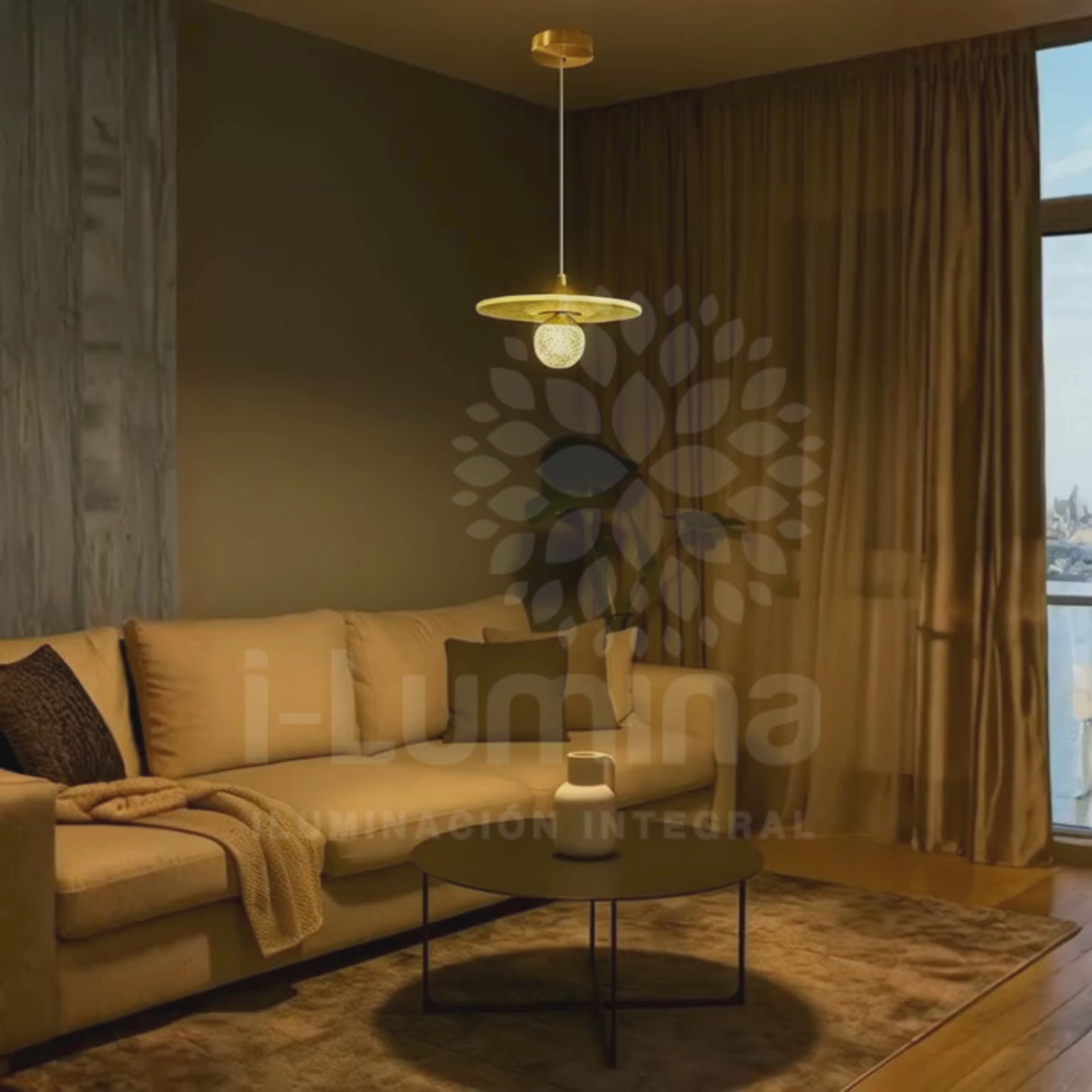 LÁMPARA COLGANTE LED TRICOLOR 12W BIANCA GOLD