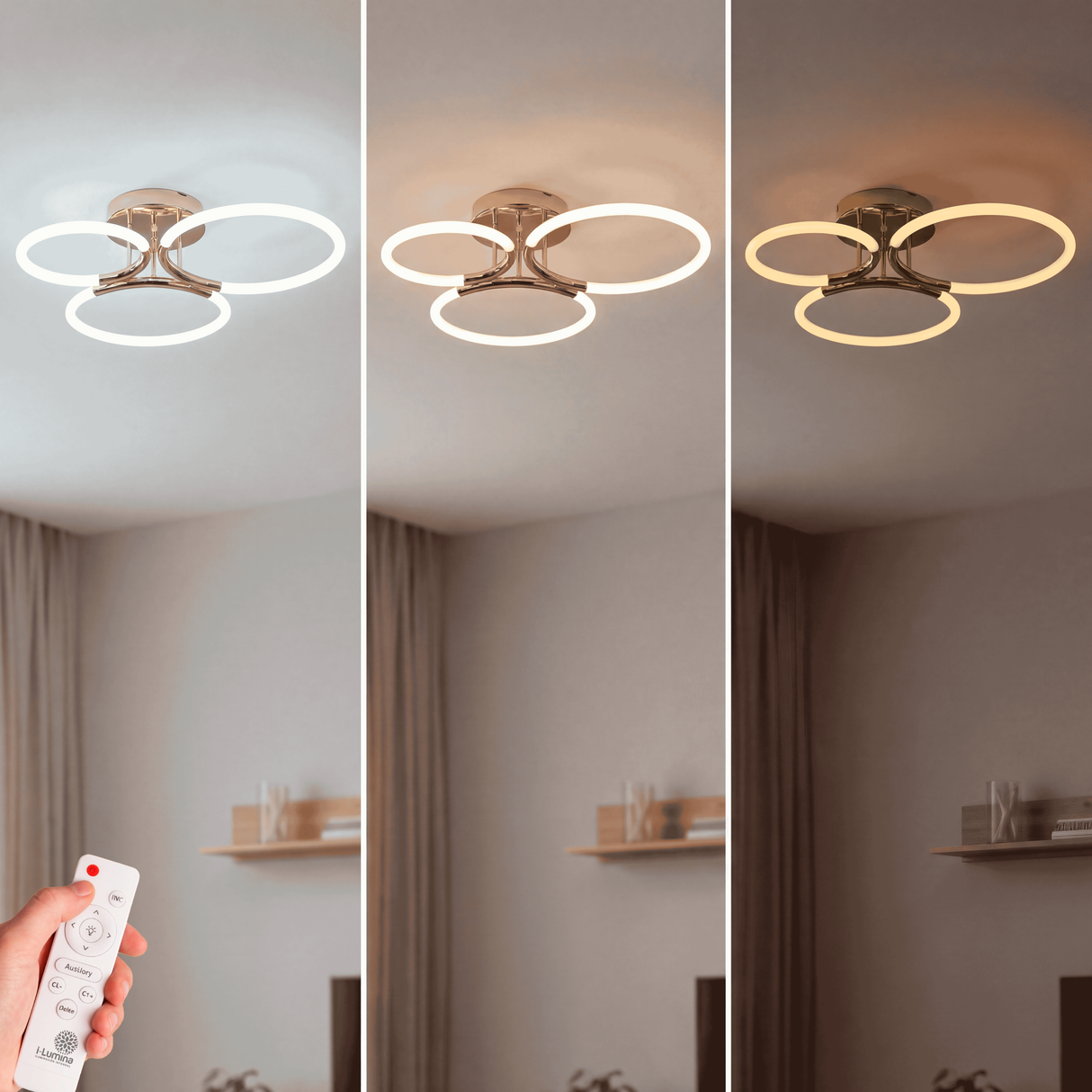 Tres niveles de potencia lumínica regulables para adaptar la luz a la hora del día.