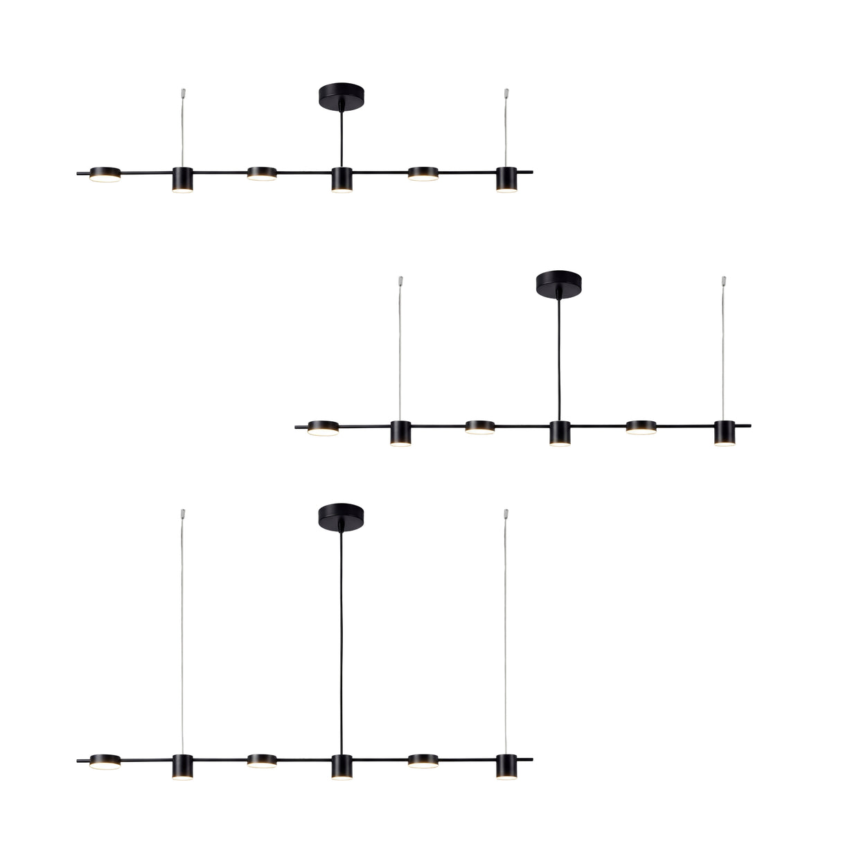 Regulacion manual de altura de ampara colgante