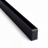 Riel magnético adosable de aluminio negro mate de 1 metro, vista 3/4