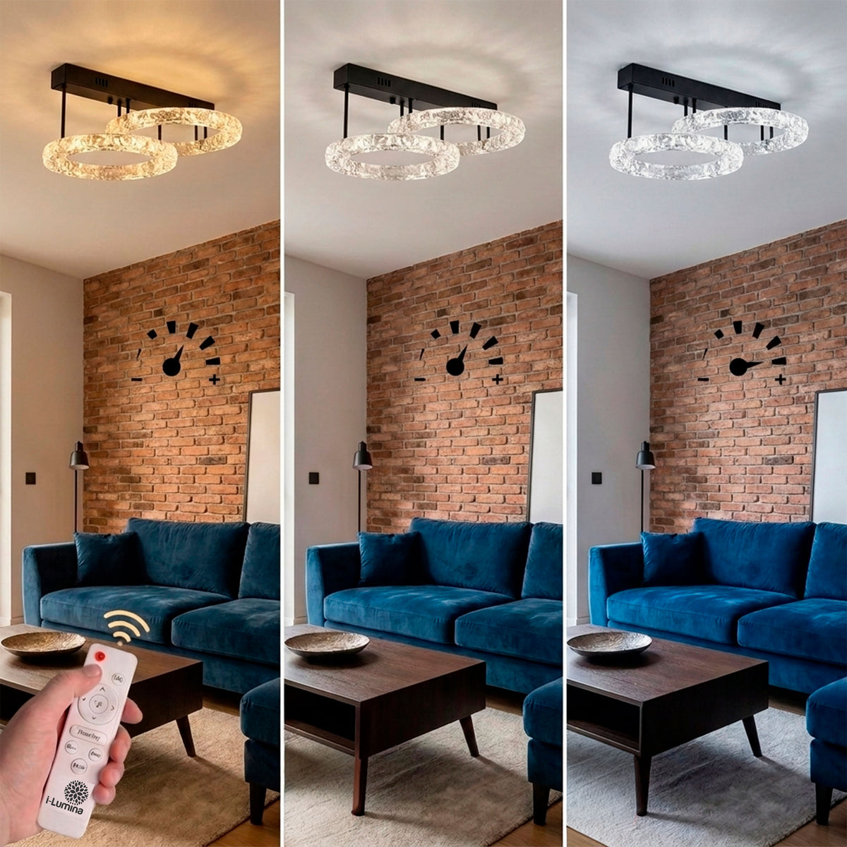 Variación del flujo luminoso para adaptar la luz ambiental a distintos usos residenciales.