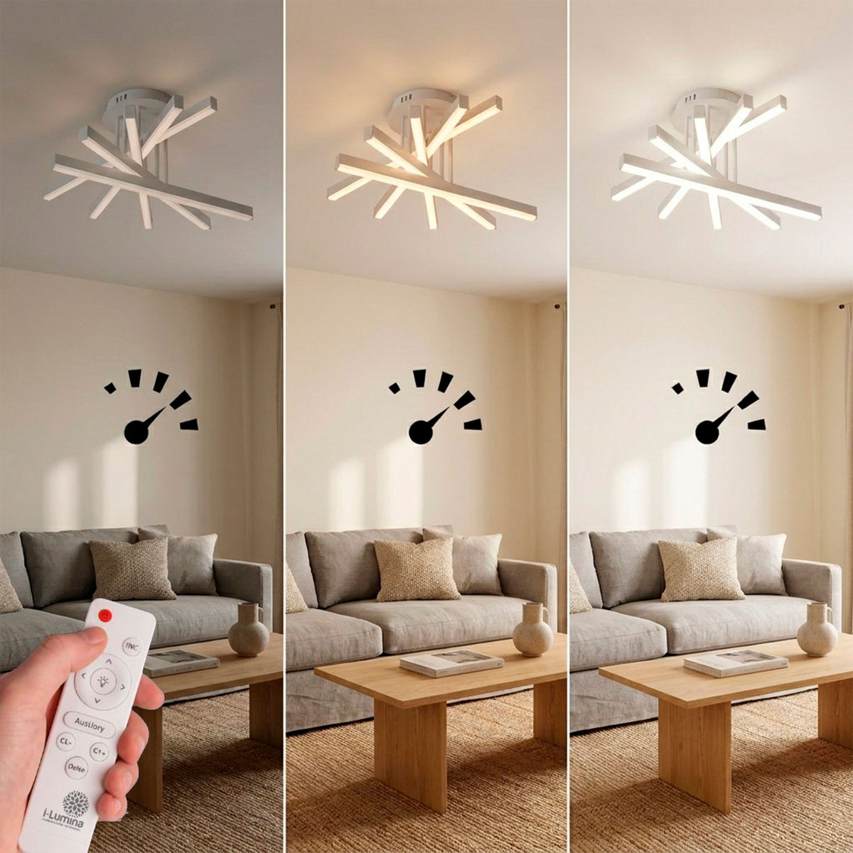 Sistema de regulación de intensidad para adaptar la luz ambiental a distintos usos en el hogar.