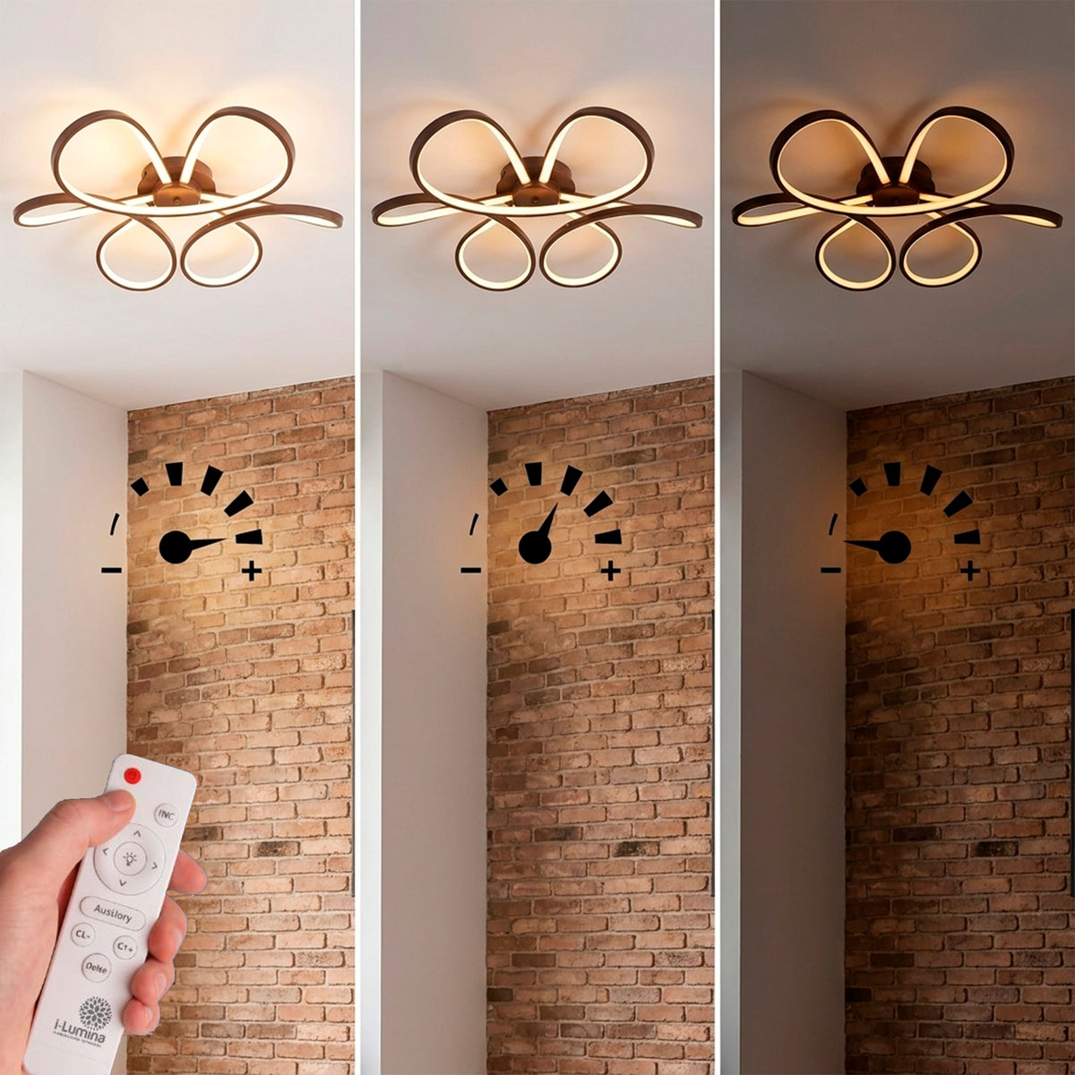 Variación del flujo luminoso para adaptar la luz ambiental a distintos usos en espacios residenciales.
