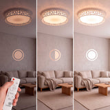 Variación del flujo luminoso para adaptar la iluminación ambiental a distintos usos residenciales.