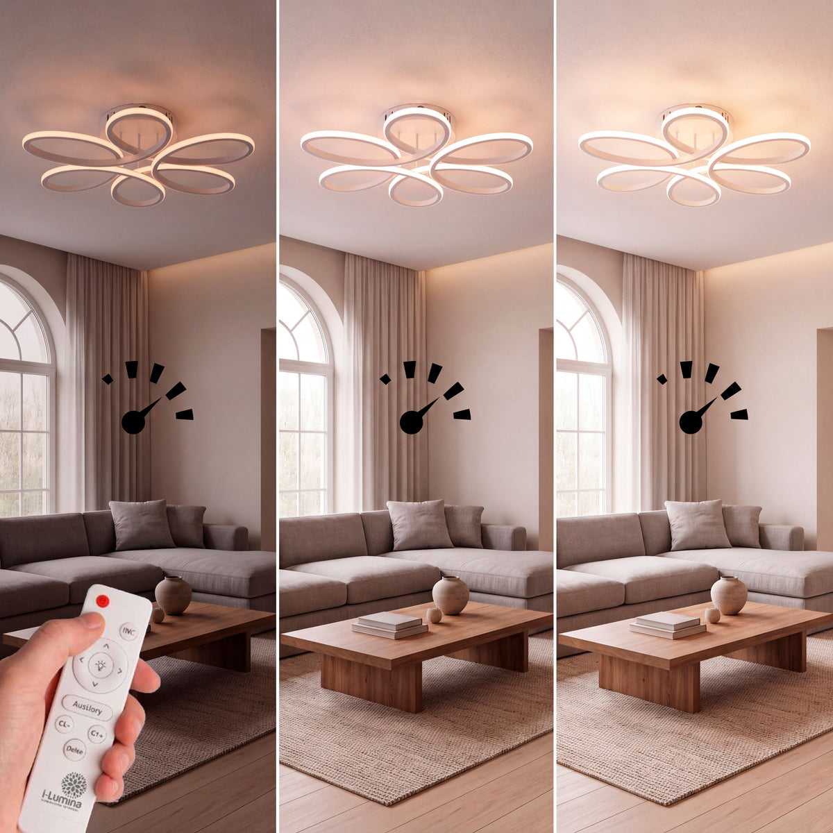 Sistema de regulación de intensidad para adaptar la luz ambiental a distintos usos en el hogar.