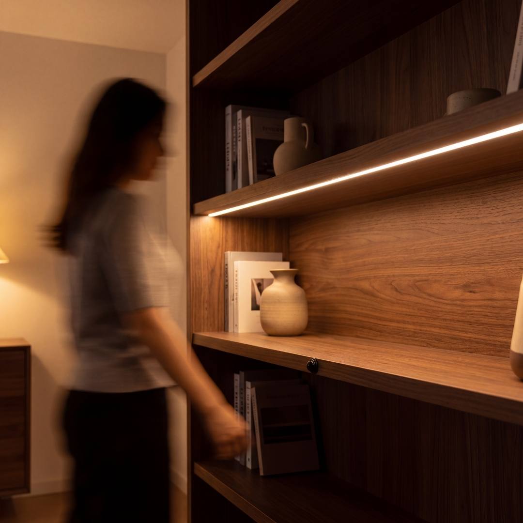 Luz LED automática del clóset encendida por sensor de movimiento