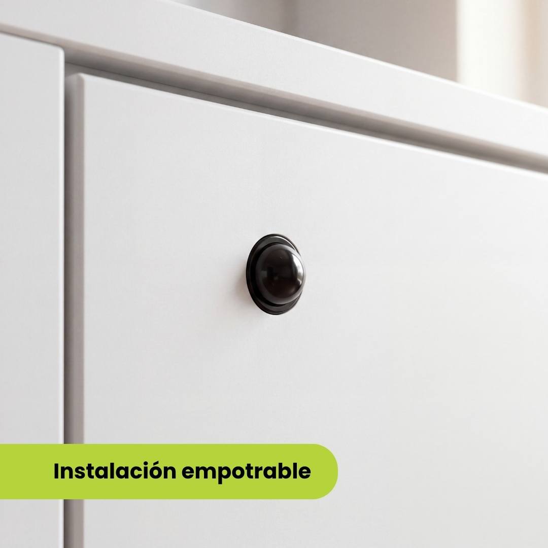 Sensor PIR empotrado en perforación de 10 mm con domo discreto